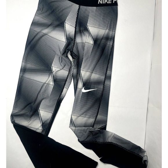 Nike Pro Dry-Fit Patterned Women's Compression Tight Athletic Leggings - Picture 1 of 6